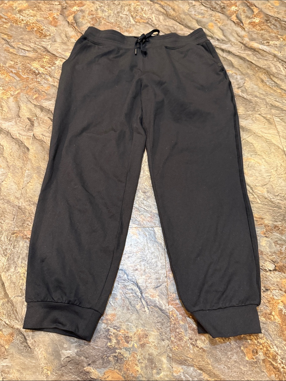 Womens Black Drawstring Jogger Pants